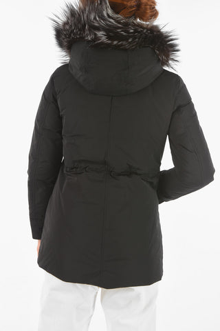 real fur details SOMERSET reversible down jacket
