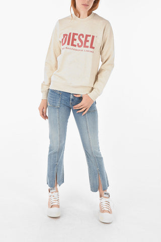 Crewneck F-ANGS Sweatshirt with Lettering Logo Print