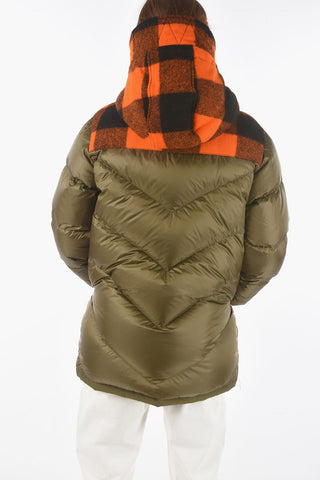 contrasting details reversible down jacket