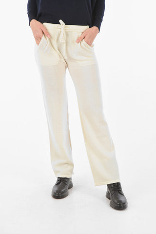 drawstring waist cashmere joggers