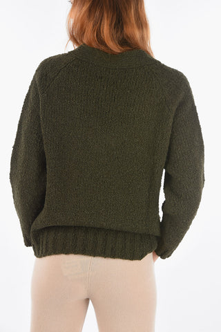 solid color v-neck sweater