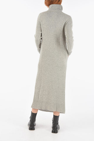 side split ribbed maxi dress