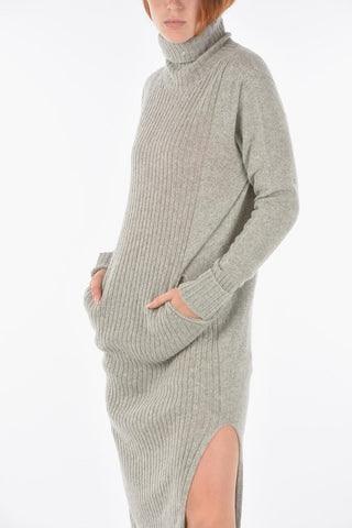 side split ribbed maxi dress