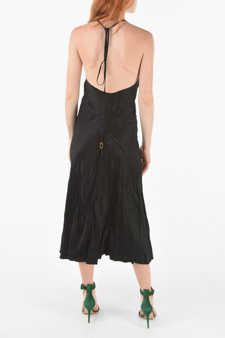 vestito D-EMMA a tinta unita con schiena scoperta