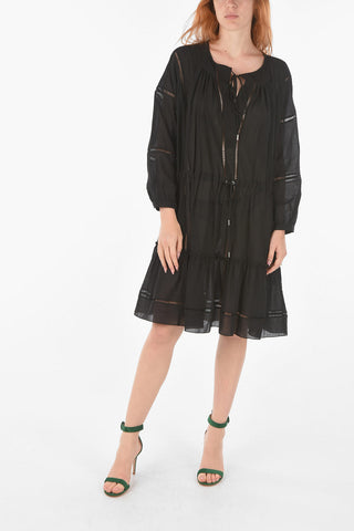 Midi Flounce D-CECILIA Tunic with Cut Out Details