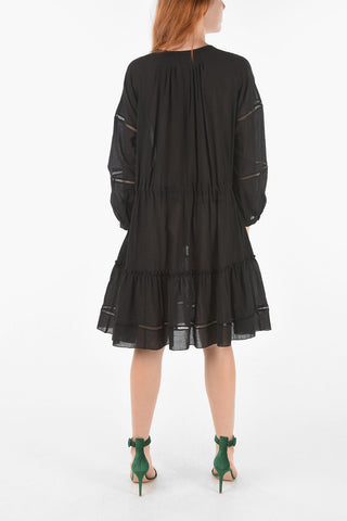 Midi Flounce D-CECILIA Tunic with Cut Out Details