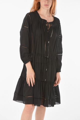 Midi Flounce D-CECILIA Tunic with Cut Out Details