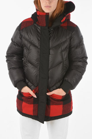 Piumino reversibile con dettagli tartan