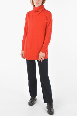 Cashmere Solid Color Turtleneck Sweater