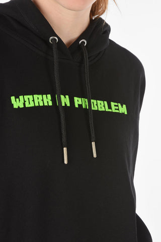 Hooded F-MAGDALENA Sweatshirt with Lettering Embroidery