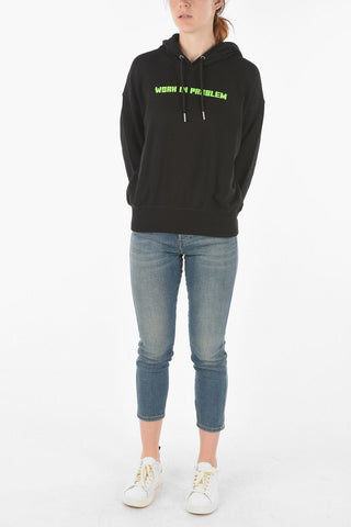 Hooded F-MAGDALENA Sweatshirt with Lettering Embroidery