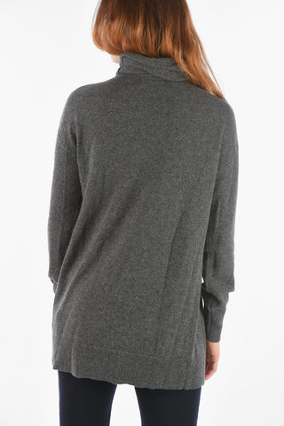 cashmere solid Color Turtleneck Sweater