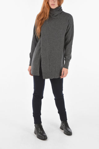 cashmere solid Color Turtleneck Sweater