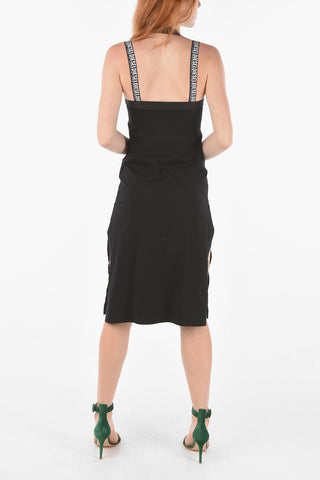 vestito halterneck midi D-SAMMY con doppio spacco laterale