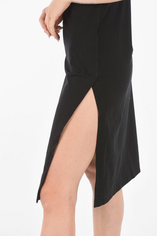 vestito halterneck midi D-SAMMY con doppio spacco laterale