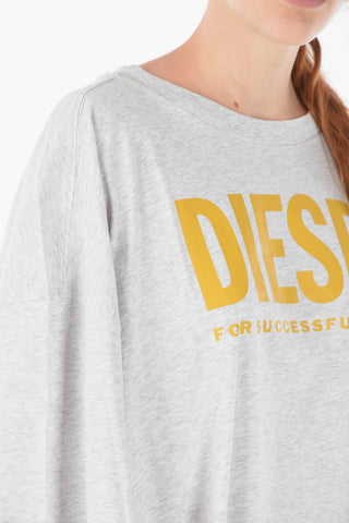 solid color oversized D-EXTRA-ECOLOGO tee dress