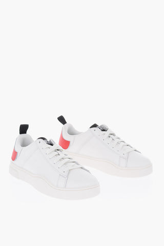 Leather S-CLEVER LOW LACE Sneakers with Contrasting Detail
