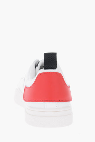 Leather S-CLEVER LOW LACE Sneakers with Contrasting Detail