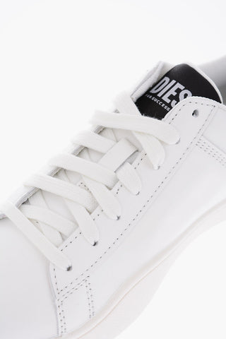 Leather S-CLEVER LOW LACE Sneakers with Contrasting Detail