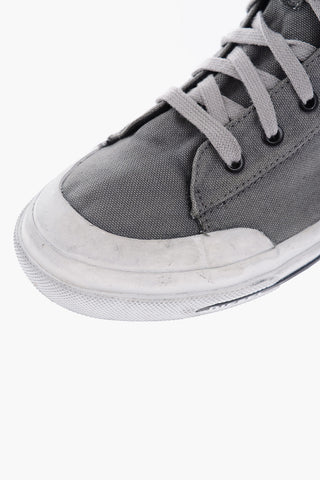 Contrasting Sole Cotton S-ASTICO MID CUT High Top Sneakers