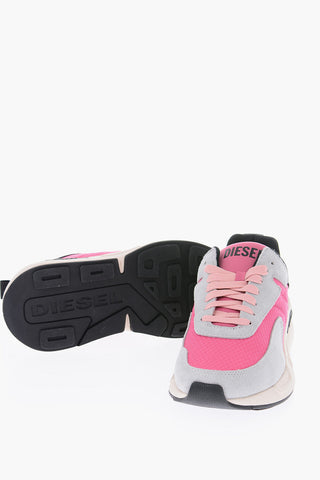 Two-Tone S-SERENDIPITY Low-Top Sneakers with Faux Suede Details