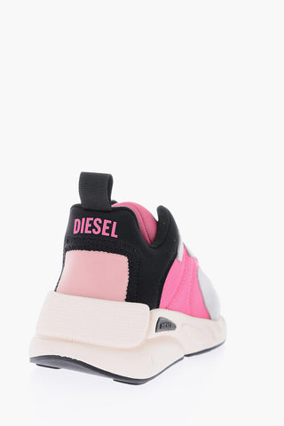 Two-Tone S-SERENDIPITY Low-Top Sneakers with Faux Suede Details