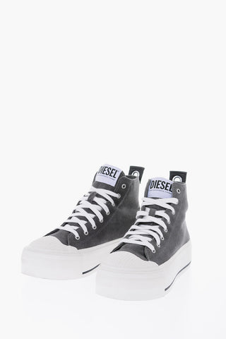 5cm Corduroy S-ASTICO High Top Sneakers with Platform
