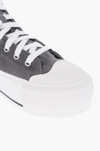 5cm Corduroy S-ASTICO High Top Sneakers with Platform