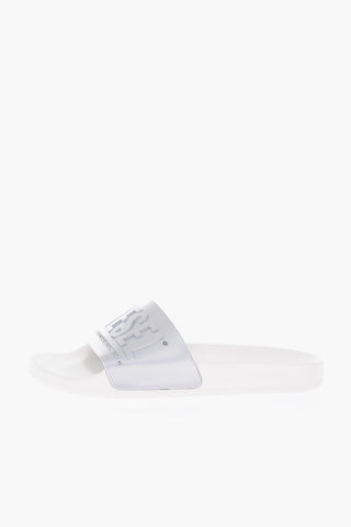 Two-Tone SA-MAYEMI Slippers with Embossed Logo