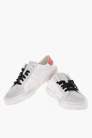 vintage effect leather S-MYDORI LC sneakers