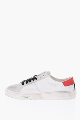 vintage effect leather S-MYDORI LC sneakers