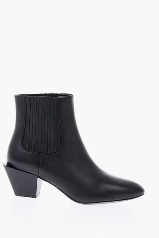 7cm Squared Heel Leather D-TEXANNE CH Wester Boots