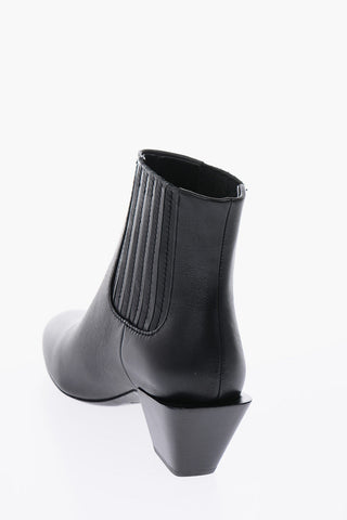 7cm Squared Heel Leather D-TEXANNE CH Wester Boots