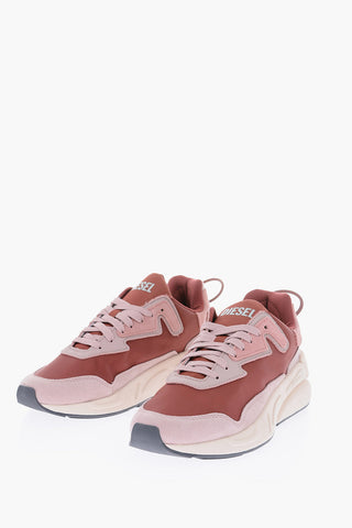 Two-Tone S-SERENDIPITY Low-Top Sneakers with Faux Suede Details
