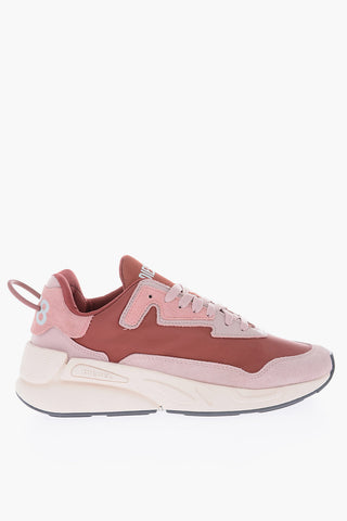 Two-Tone S-SERENDIPITY Low-Top Sneakers with Faux Suede Details