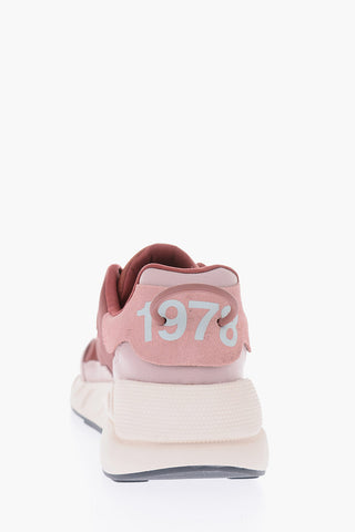 Two-Tone S-SERENDIPITY Low-Top Sneakers with Faux Suede Details