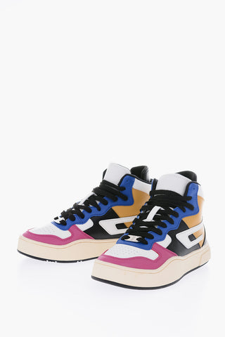 leather S-UKIYO MID high-top sneakers
