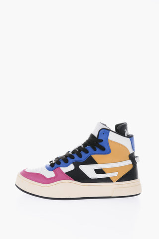 leather S-UKIYO MID high-top sneakers