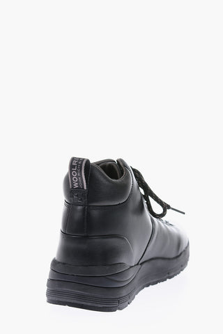 Solid color Leather HIKER Boots