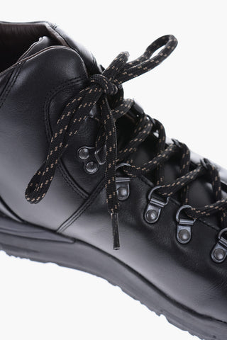 Solid color Leather HIKER Boots