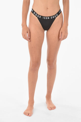 contrasting Logo Band Swim Briefs