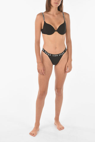 contrasting Logo Band Swim Briefs