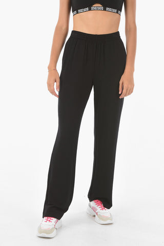 2 Pockets Wide Joggers With Drawstring Waist