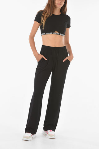 2 Pockets Wide Joggers With Drawstring Waist