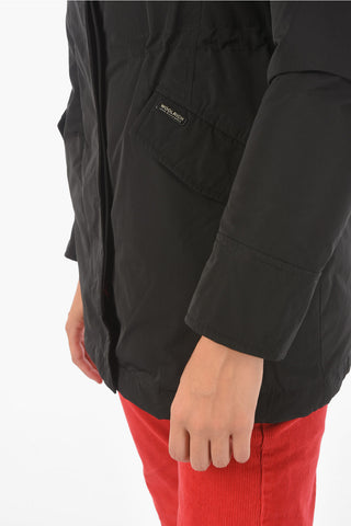 Solid Color CITY ARCTIC Down Jacket with Real Fur