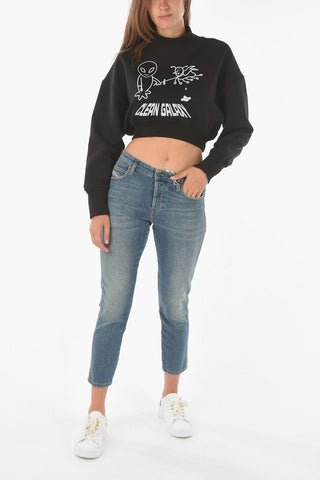 Cropped F-KARL Sweatshirt with CLEAN GALAXY Print