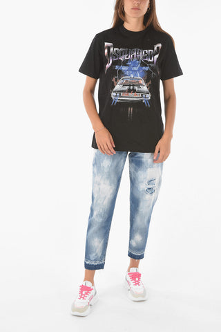 T-shirt girocollo stampata