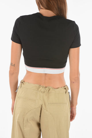 crew-neck crop t-shirt