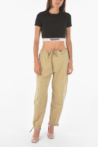 crew-neck crop t-shirt