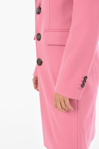 split-back hem 3-button chesterfield coat